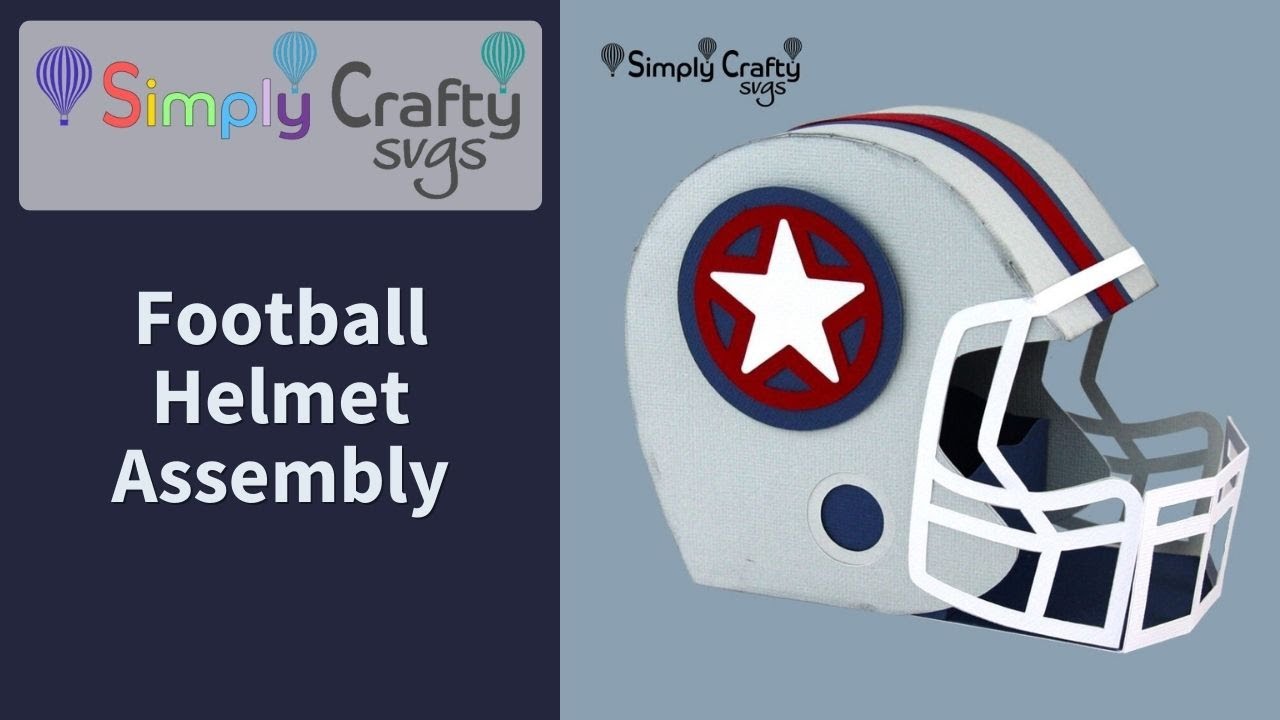 Football Helmet Assembly 3D SVG File