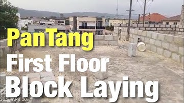 Building In Ghana 🇬🇭 Accra House Tour ( Uncomplicated ) First Floor Blocks Laying 