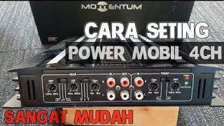 Cara seting power mobil 4 channel, REAR (subwoofer) dan FRONT (vokal)