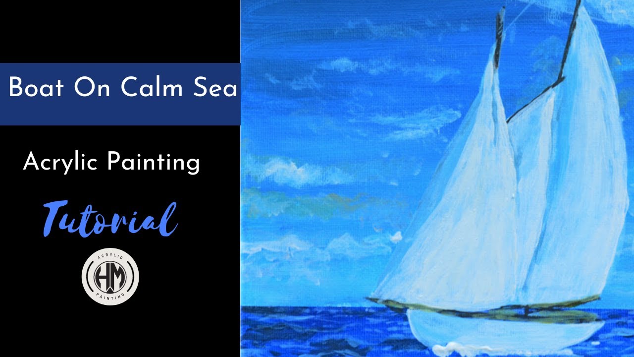 Seascape Painting How to paint Sailboat Acrylic Painting For