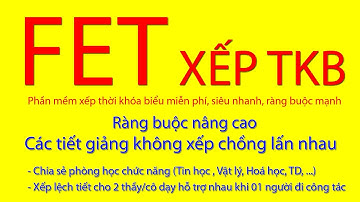 3.3. Ràng buộc nâng cao - Chia sẻ phòng học chức năng || Hướng dẫn sử dụng phần mềm xếp TKB FET