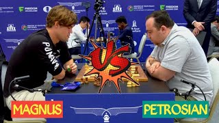 Magnus Carlsen vs Tigran L Petrosian || FIDE World Rapid & Blitz Chess Championship 2023