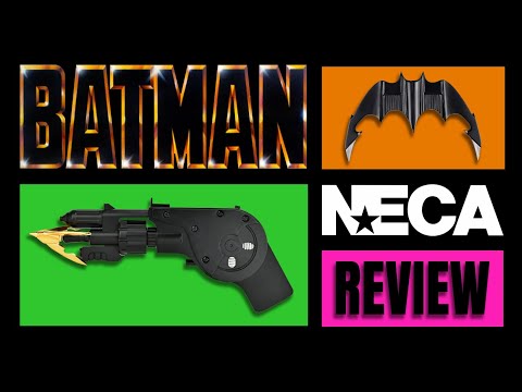 NECA BATMAN PROP REPLICA BATARANG & GRAPNEL LAUNCHER REVIEW