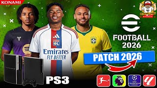 😱 NOVO VR PATCH 2026 | EFOOTBALL PS3 BLES | PATCH COMPLETO 2026 | PLAYSTATION 3