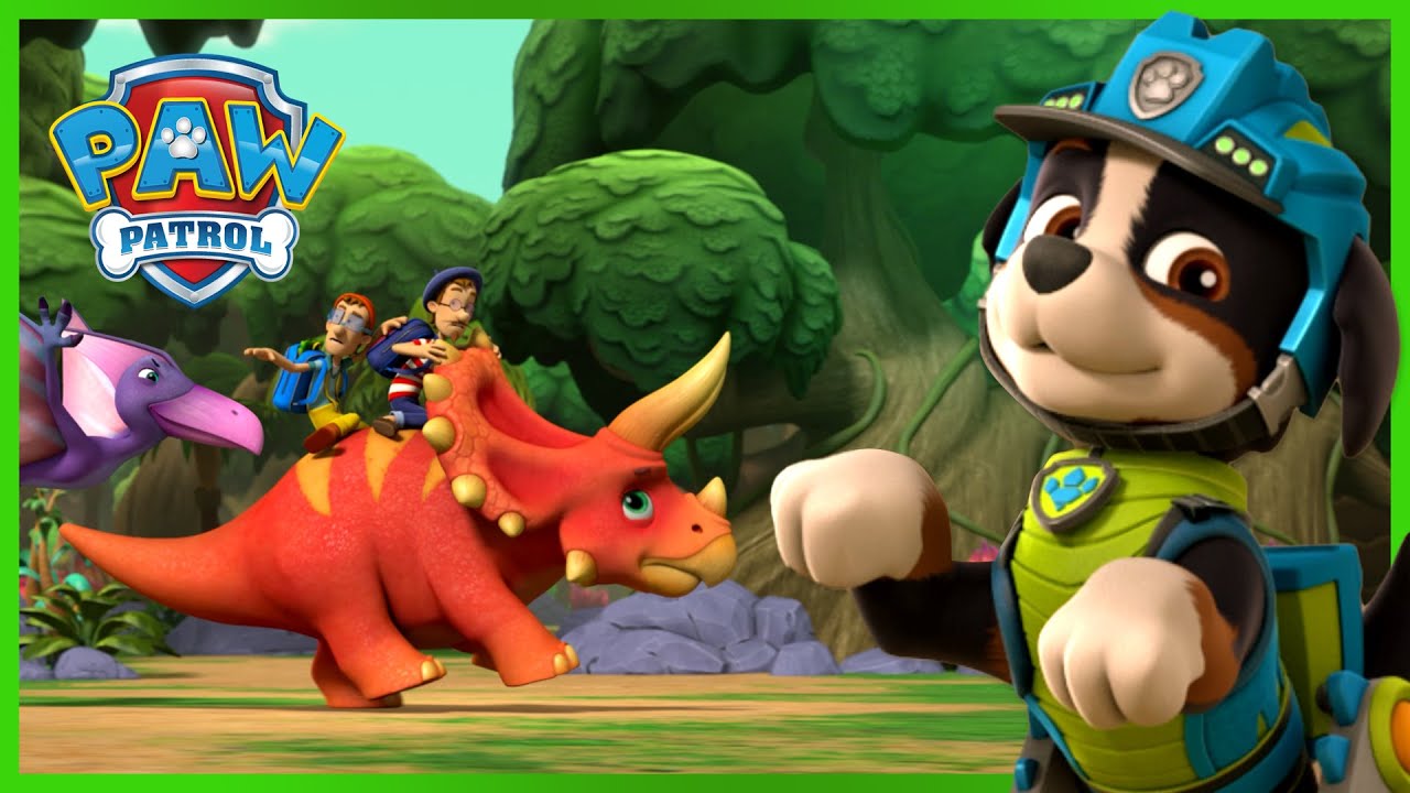 PAW Patrol stop the Runaway Triceratops and more! | PAW Patrol ...