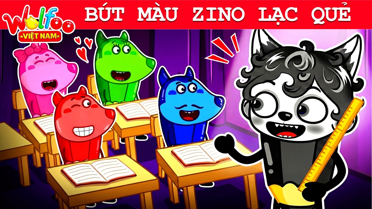 Wolfoo Việt Nam ⭐ Bút Chì Xám Zino Tìm Thấy Những Người Bạn Màu Sắc | Cuộc Phiêu Lưu Bút Chì Màu