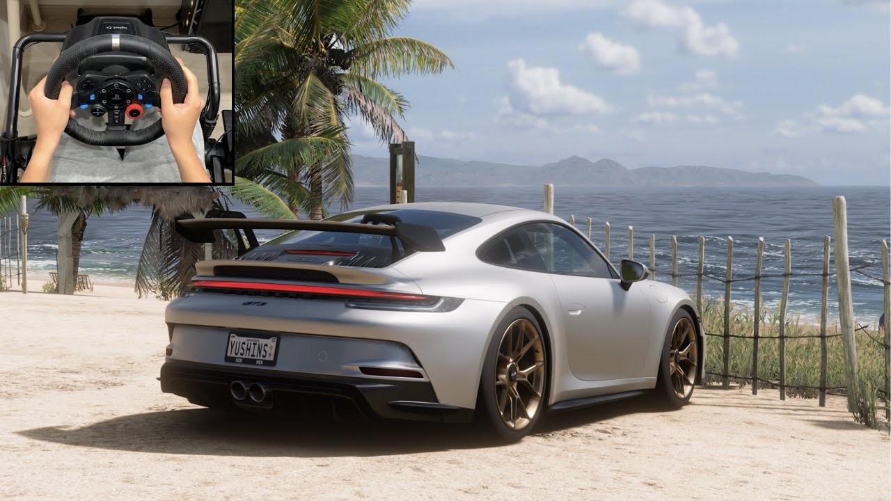 PORSCHE 911 GT3 | Forza Horizon 5 Steering Wheel Gameplay