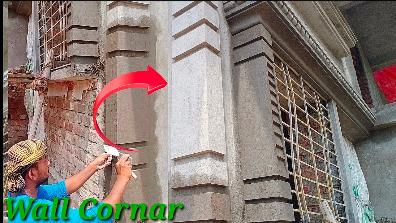 Wall Corner Design, Wall Bit Design, How To Make Corner Design YouTube