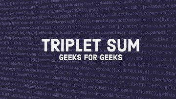 Triplet Sum in Array  :  GeeksforGeeks