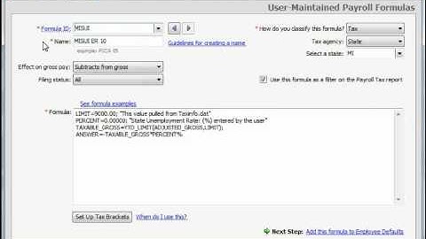 Peachtree Tutorial Creating Payroll Formulas 2009 2011 Sage Training Lesson 7.7