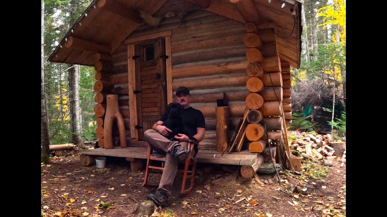 It's Fall At The Off Grid Remote Log Cabin - YouTube