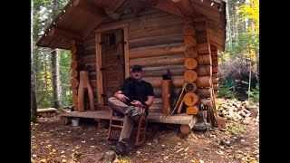 It's Fall At The Off Grid Remote Log Cabin
