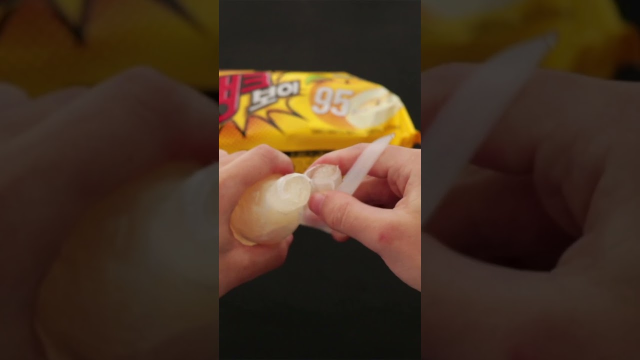 ASMR ❄️🍐 Korean PEAR Flavored Ice Tube Unboxing 💦