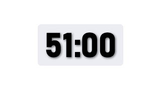 51 Minute Timer - Minimal Countdown Timer [Light Theme]