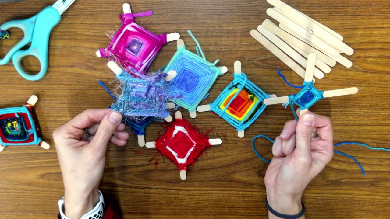 Yarn & Popsicle Stick Ornaments YouTube