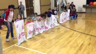 Sack race Primary Easter 2015 activity