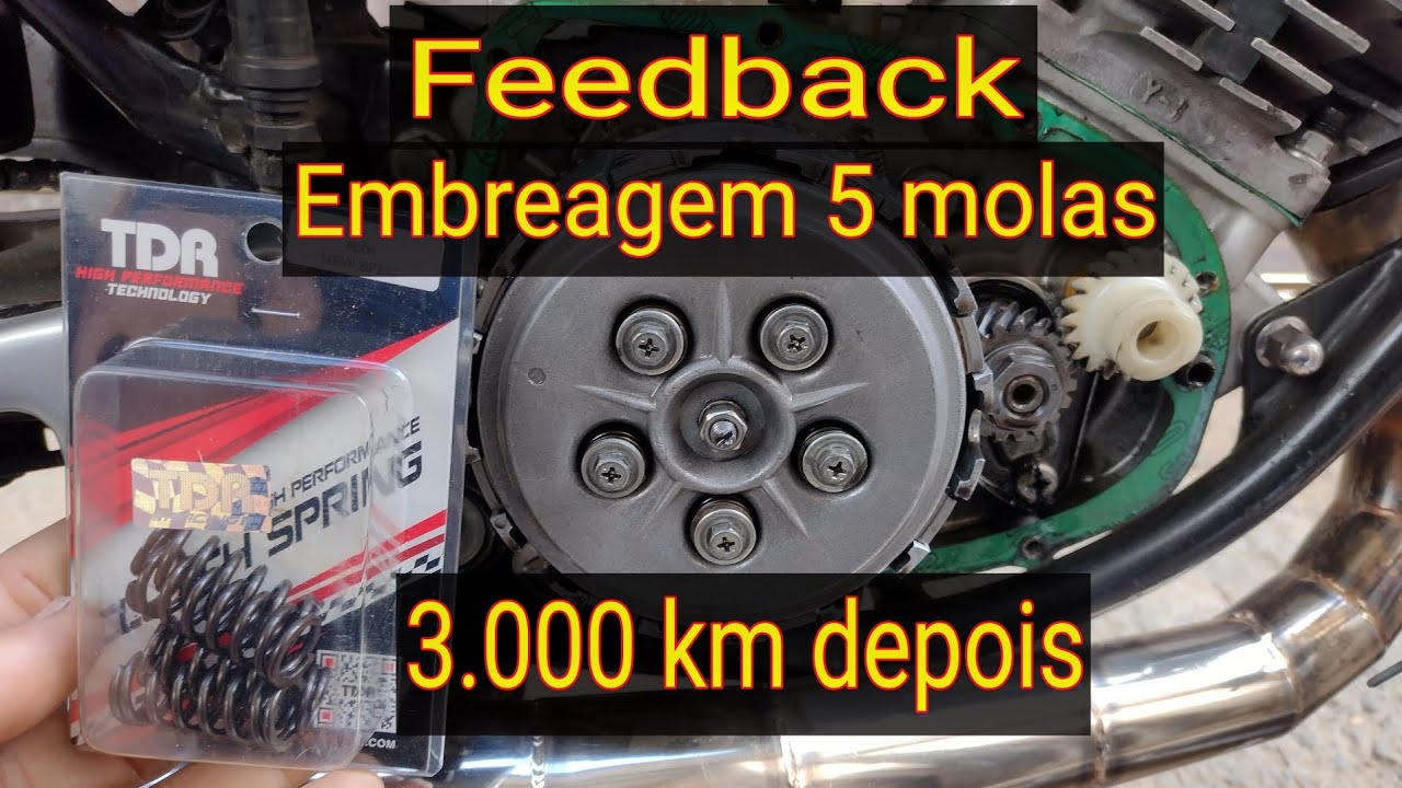 Embreagem 5 molas na RD 135, 3mil kms depois. Feedback.