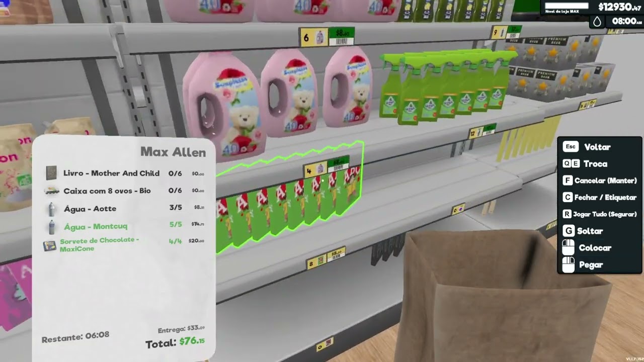 Jogando Supermarket Simulator Bovino Market #466