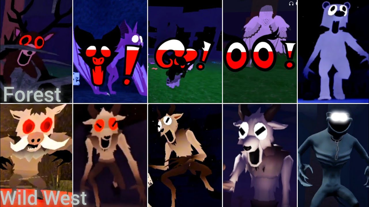 🔥COMPITITION🔥99 Night In The Forest vs 99 Night In The Wild West All Monsters Jumpscares Game Play 