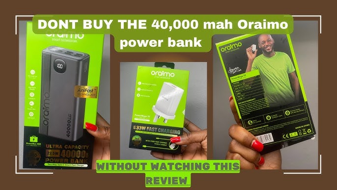 oraimo PowerBox 500 AniFast™ PD3.0 QC3.0 Quatre ports de sortie 50000mAh  Power Bank