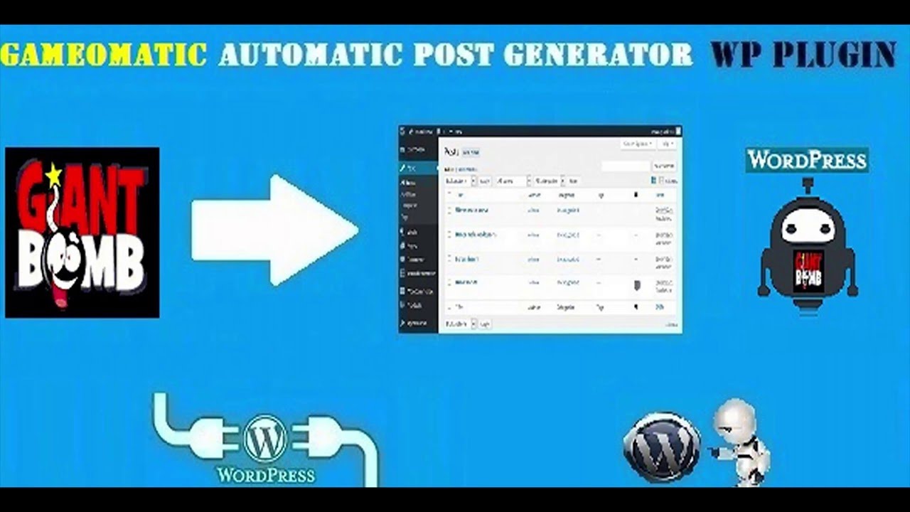 Gameomatic - Giant Bomb Automatic Post Generator - WordPress plugin