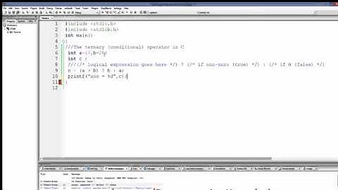 C Programming Tutorial 09:  The ternary conditional operator