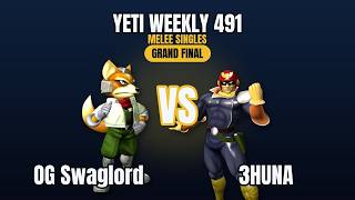 Yeti Weekly 491 - Melee Singles Grand Final - OG Swaglord (Fox) vs 3HUNA (Falcon)
