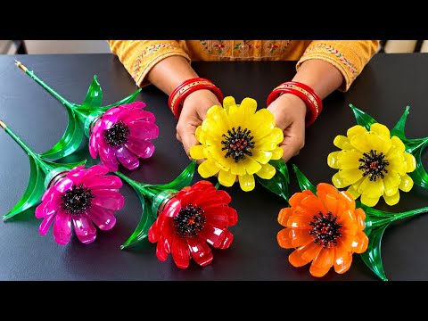 🌸 DIY Waste Plastic Bottles into Beautiful Flowers | Amazing Home Decor Ideas! | Best Out of Waste 🌸