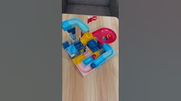 Satisfying Build & Sound 🔵 Marble Run Slide Building Blocks