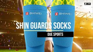 Tight Fitting Shin Guards Socks Sports Fitness Safety Fast Dry Breathable Fabric Compression screenshot 1