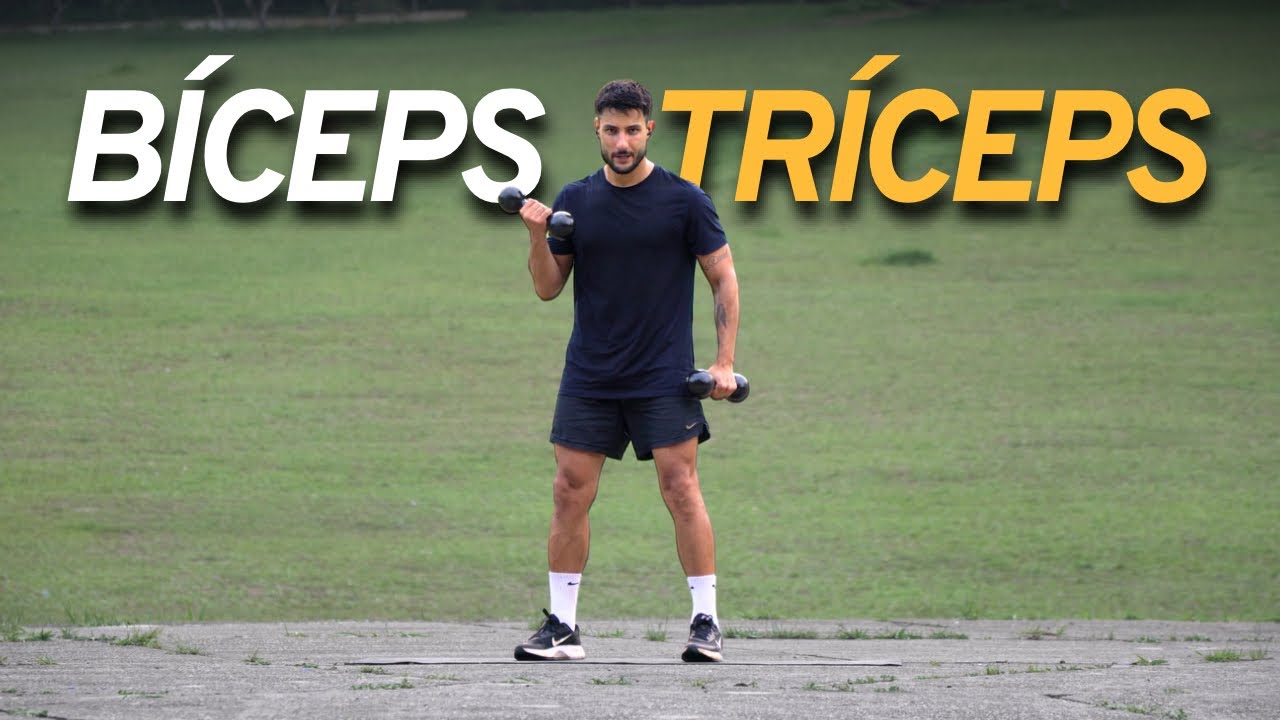 TREINO PARA bíceps e tríceps em casa | HIIT COM HALTERES