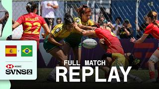 ACTION PACKED match up 🤝 | Spain v Brazil | HSBC SVNS 2 Sao Paulo 2026 | Full Match Replay