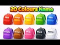 20 Colours Name English and Hindi | Preschool Color Learning 🎨👶 JOJO WALA COLOUR