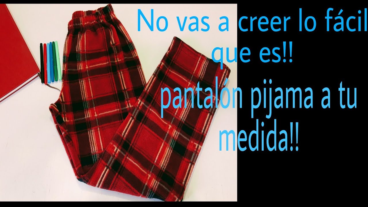 60 cómo hacer pantalón PIJAMA SIN  COSTURAS LATERALES!! patrón y confección