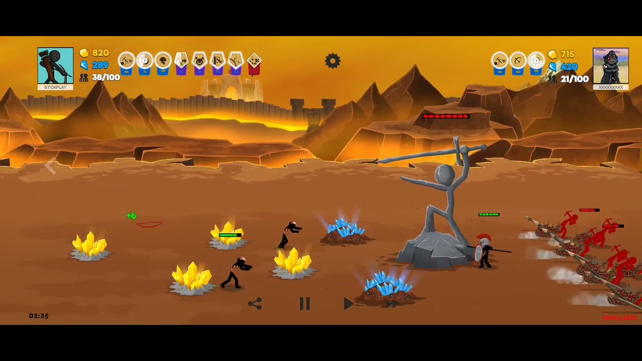 Ранговый матч STICKPLAY VS XXXXXXXXX STICK WAR SAGA💯