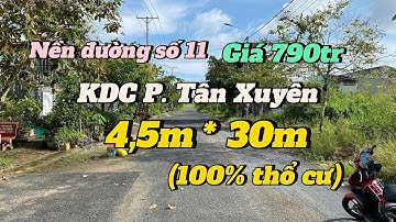 BÁN NỀN ĐƯỜNG SỐ 11 KDC PHƯỜNG TÂN XUYÊN TP CÀ MAU