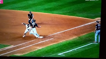 Trea Turner World Series first base - blown call 4D replay