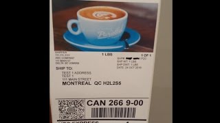 UPS customized shipping label. In colour!