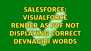 Salesforce: Visualforce render as pdf not displaying correct Devnagiri words