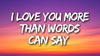 I Love You More Than Words Can Say 💞 | Romantic Ballad (Lyric Video) | Pop Love Song