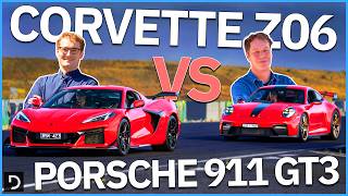 Porsche 911 GT3 vs Chevy Corvette Z06 | Track Day Showdown screenshot 1