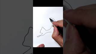 One line drawing cats