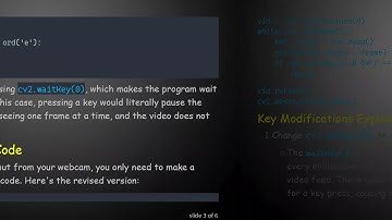 Fixing the Issue of Not Getting a Continuous Video Output from Webcam in OpenCV