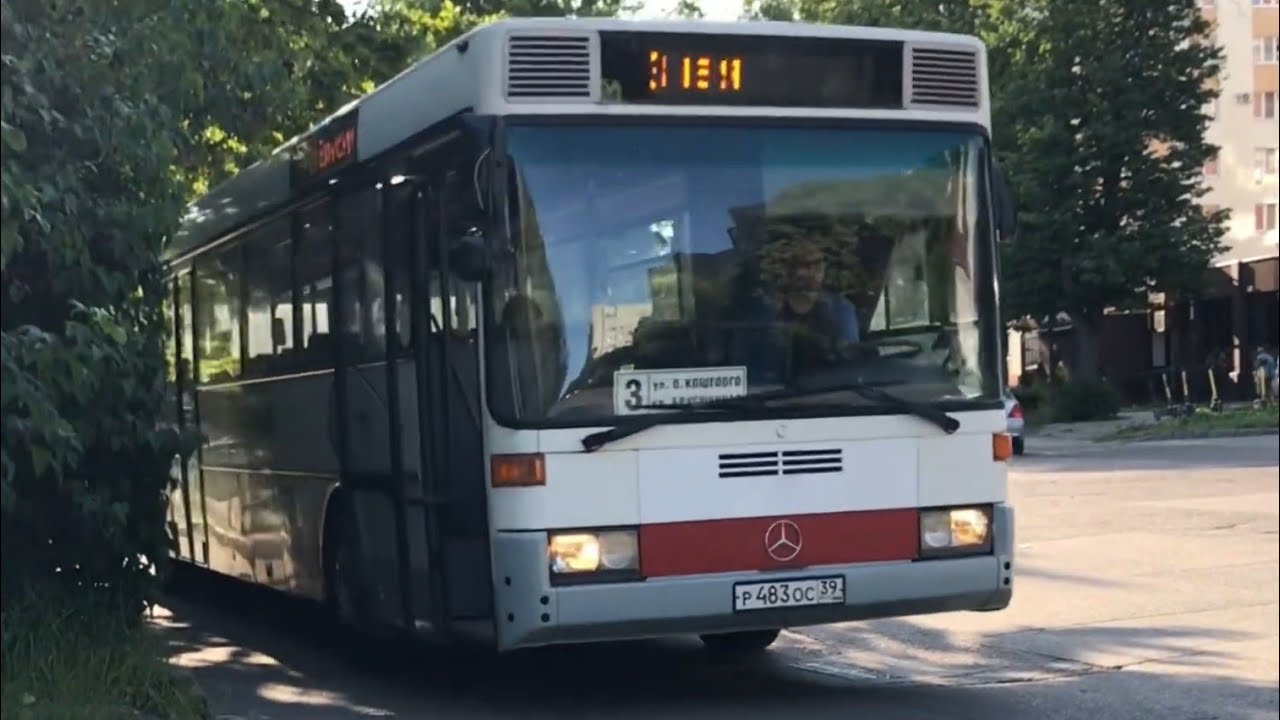 (Калининград) Поездка на Автобусе  Mercedes-Benz O407 1993 [Р483ОС39] по 3 маршруту 