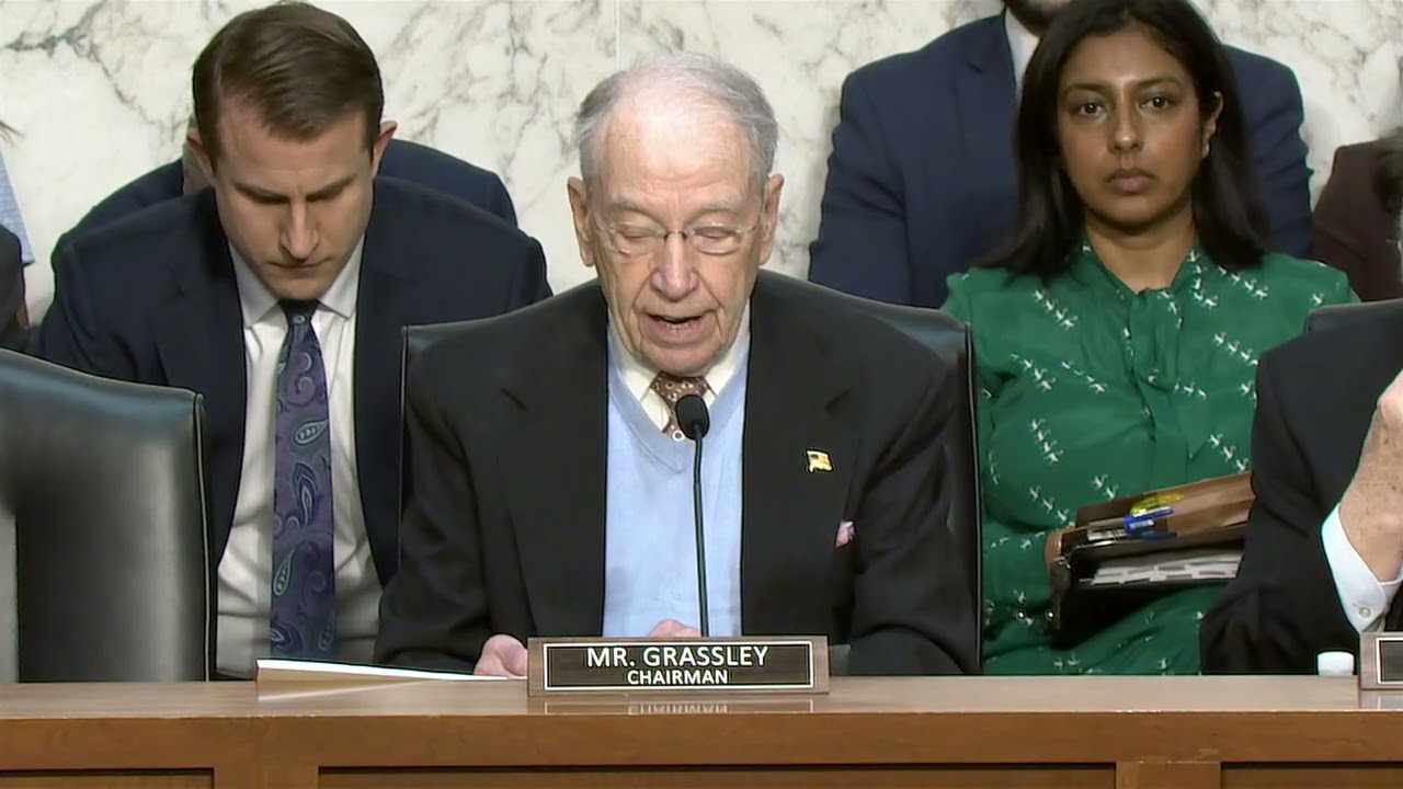 Grassley Opens Judiciary Committee Executive Business Meeting