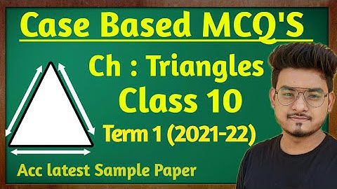 Case Study Based Questions Class 10 Maths | Triangles Case Study Questions class 10| Term 1 CBSE