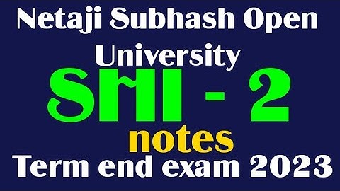 nsou bdp term end exam 2023 SHI 2 notes/ nsou bdp SHI 2 notes / SHI important questions answers