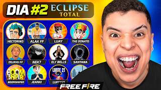 ¡DÍA 2: TORNEO DE YOUTUBERS DE FREE FIRE 🔥 ECLIPSE TOTAL ...