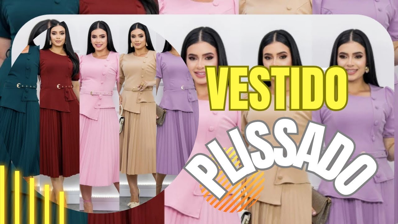 VESTIDO PLISSADO COM ELÁSTANO NÁDIA | Linha PREMIUM 💕👏🏽🥰
