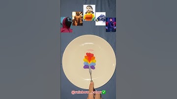 🌈Guess the mixed color of Squid Game2#satisfying #squidgame #squidgame2#오징어게임#asmr#colormixing#mix